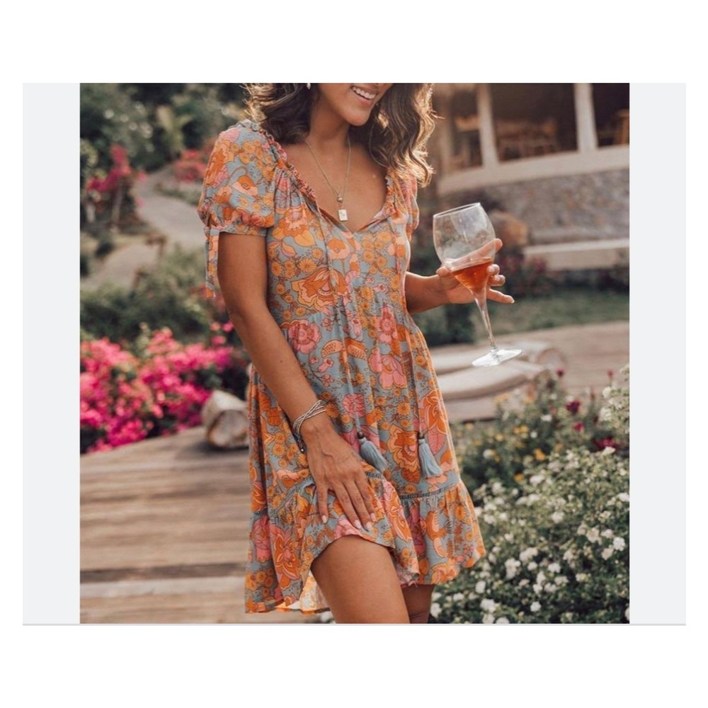 BOUTIQUE | Floral Print Baby Doll Dress